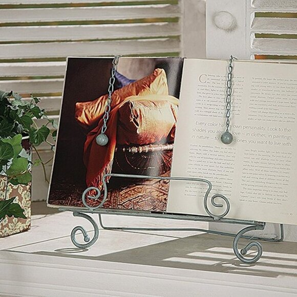 NEW Metal Cookbook Holder, Blue - Picture 4 of 7